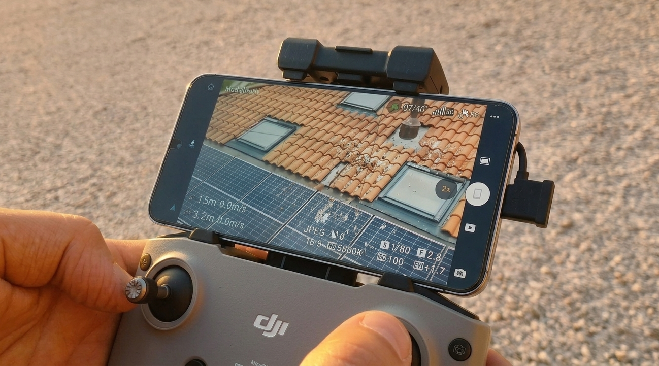 Ispezione tetto con drone: guano e danni da grandine